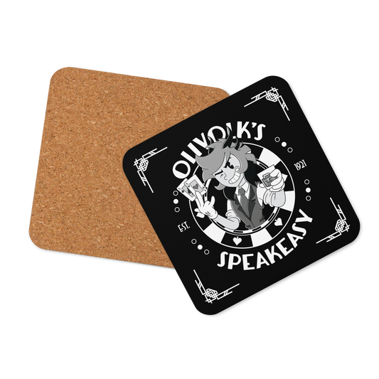 Olivolk Speakeasy Cork-Back Coasters